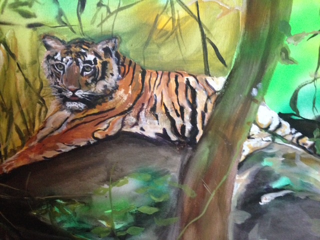 Schilderij: tijger